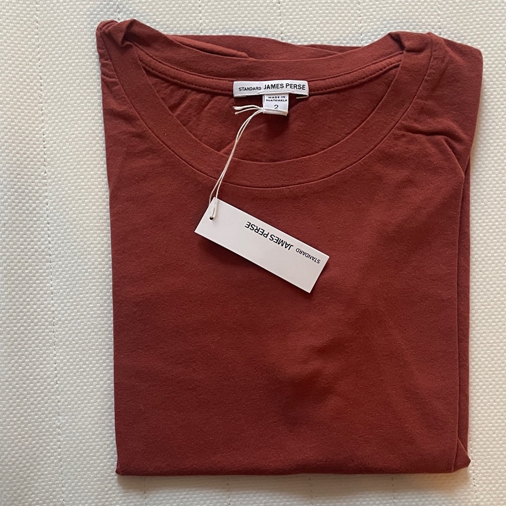 James Perse Brick Red Tee